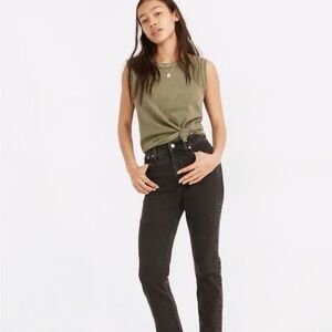 Madewell Women's Straight Leg Black Jeans